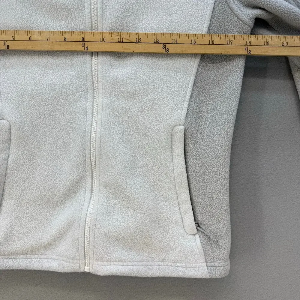 The North Face Fleece Jacket Women's Size S/P White Grey Casual Outerwear Preppy - Picture 12 of 14